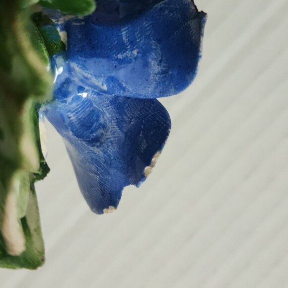 Capodimonte Italy Porcelain Candle Holder Flowers Butterfly Multicolor - Picture 12 of 15